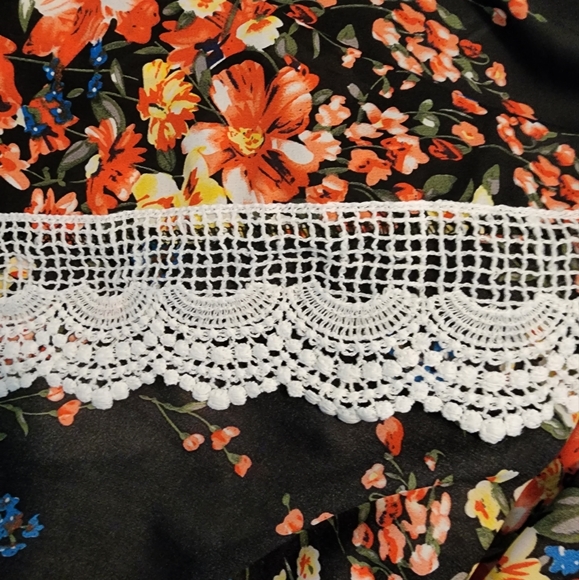 Relipop Kimono Black Size L Lace Trim - Picture 11 of 17